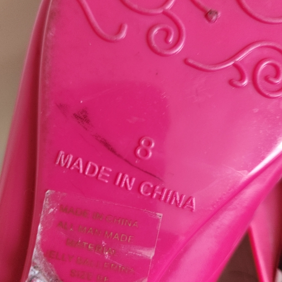 Kate Spade Pink Flats with Black Bow Accent - Picture 4 of 7